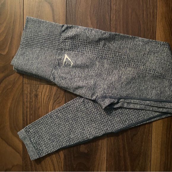 Gymshark Vital Seamless Blue Marl Leggings - Picture 1 of 2